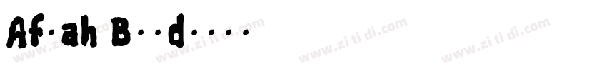 Afrah Bold字体转换